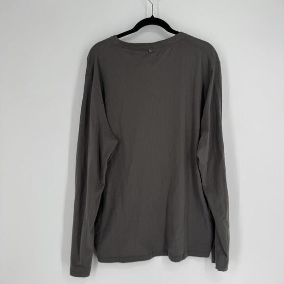 Billy Reid shirt mens XXL gray henley long sleeve minimalist casual cotton - Picture 3 of 5